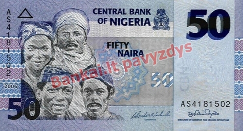50 Nairų banknoto priekinė pusė