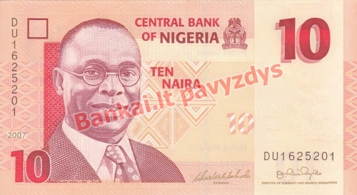 10 Nairų banknoto priekinė pusė