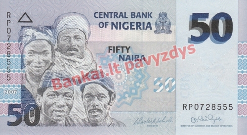 50 Nairų banknoto priekinė pusė