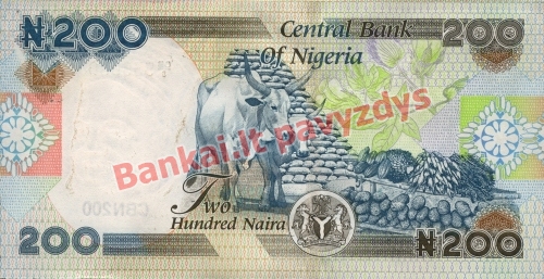 200 Nairų banknoto galinė pusė