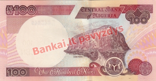 100 Nairų banknoto galinė pusė