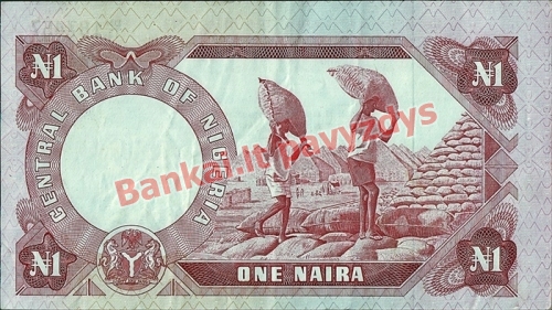 1 Nairo banknoto galinė pusė