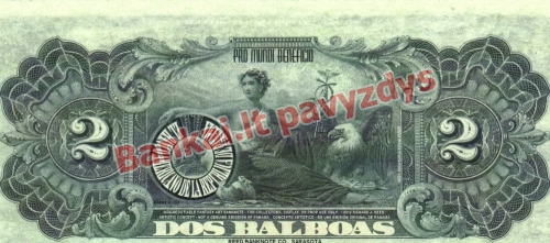 1 Balboa banknoto galinė pusė