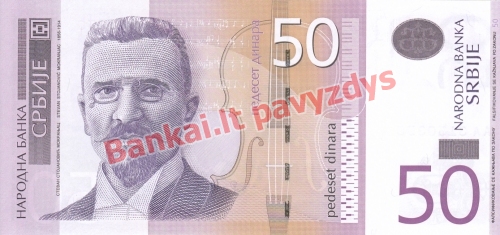 50 Dinara banknoto priekinė pusė