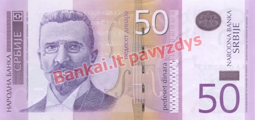50 Dinara banknoto priekinė pusė