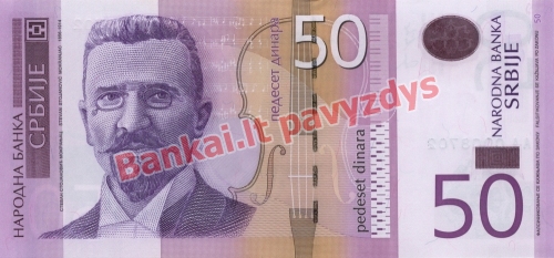 50 Dinara banknoto priekinė pusė