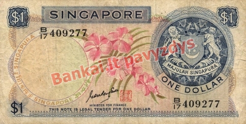 1 Dolerio banknoto priekinė pusė