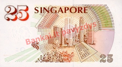 25 Dolerių banknoto galinė pusė