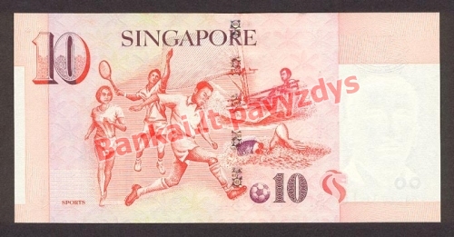 10 Dolerių banknoto galinė pusė