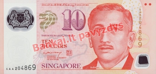 10 Dolerių banknoto priekinė pusė