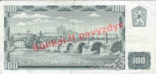 100 Korunų banknoto galinė pusė