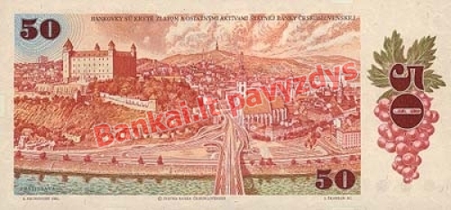 50 Korunų banknoto galinė pusė