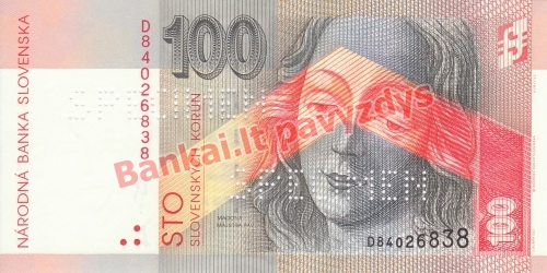 100 Korunų banknoto priekinė pusė