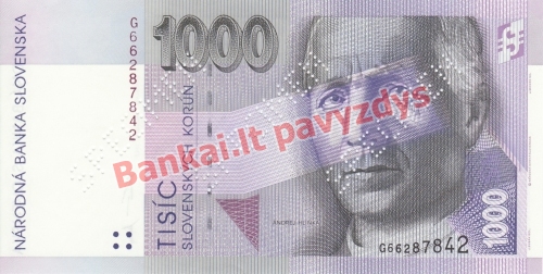 1000 Korunų banknoto priekinė pusė