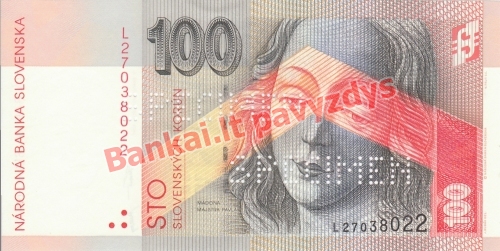 100 Korunų banknoto priekinė pusė