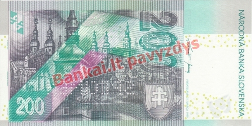 200 Korunų banknoto galinė pusė