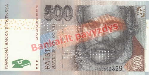 500 Korunų banknoto priekinė pusė