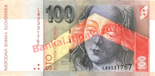 100 Korunų banknoto priekinė pusė