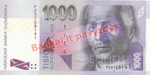 1000 Korunų banknoto priekinė pusė