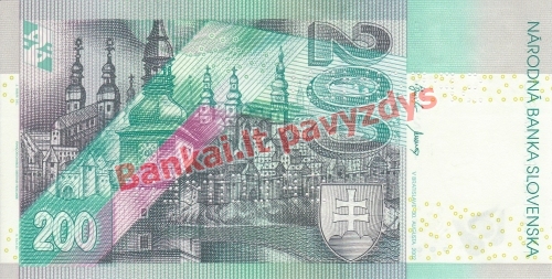 200 Korunų banknoto galinė pusė