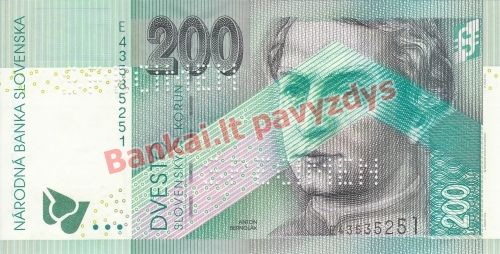 200 Korunų banknoto priekinė pusė