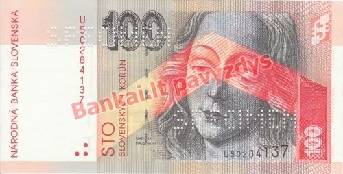 100 Korunų banknoto priekinė pusė