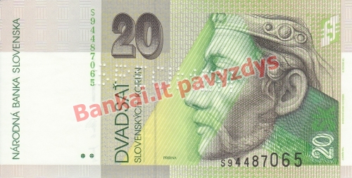 20 Korunų banknoto priekinė pusė