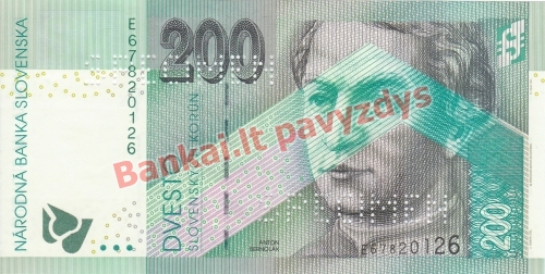 200 Korunų banknoto priekinė pusė