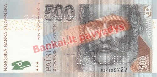 500 Korunų banknoto priekinė pusė