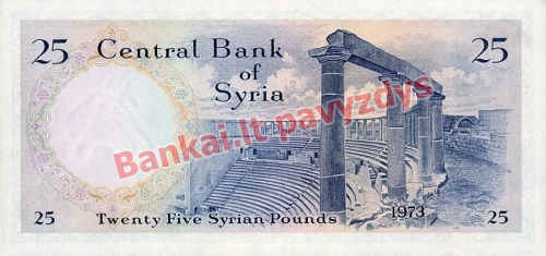 25 Svarų banknoto galinė pusė