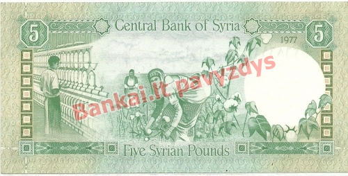 5 Svarų banknoto galinė pusė
