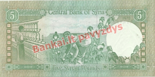 5 Svarų banknoto galinė pusė