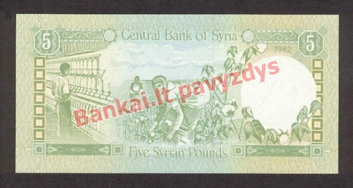 5 Svarų banknoto galinė pusė