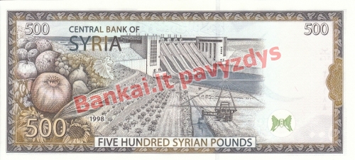 500 Svarų banknoto galinė pusė