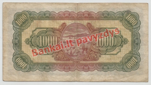1000 Juanių banknoto galinė pusė
