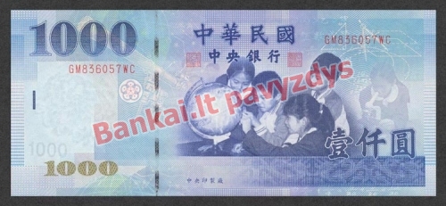 1000 Juanių banknoto priekinė pusė