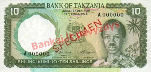 10 Šilingų banknoto priekinė pusė