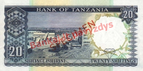 20 Šilingų banknoto galinė pusė