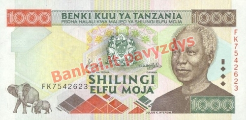 1000 Šilingų banknoto priekinė pusė