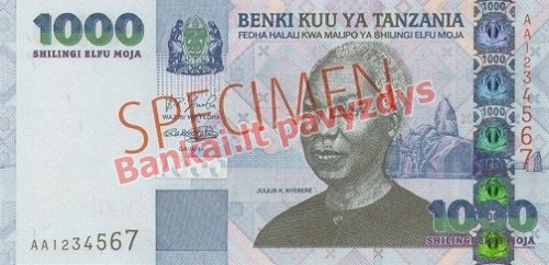 1000 Šilingų banknoto priekinė pusė