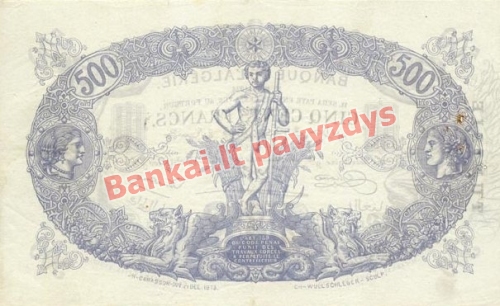 1000 Frankų banknoto galinė pusė