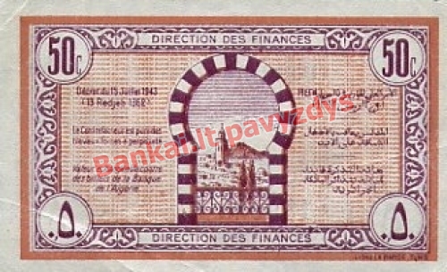 50 Centimų banknoto galinė pusė