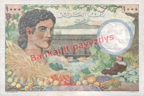 1000 Frankų banknoto galinė pusė