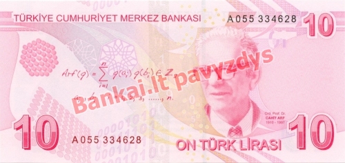 10 Lirų banknoto galinė pusė