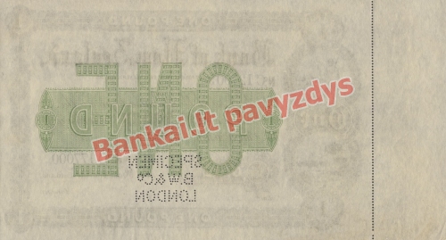 1 Svaro banknoto galinė pusė