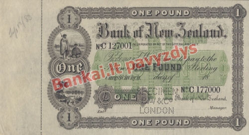 1 Svaro banknoto priekinė pusė