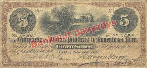 5 Solių banknoto priekinė pusė
