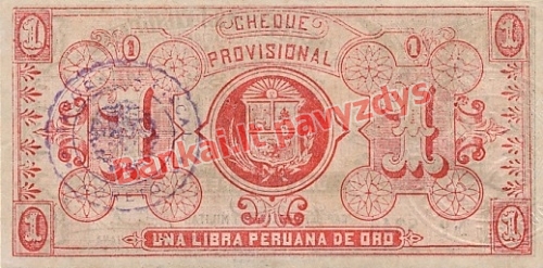 1 Libros banknoto galinė pusė