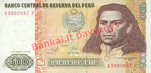 500 Inčių banknoto priekinė pusė