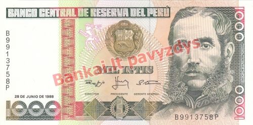 1000 Inčių banknoto priekinė pusė